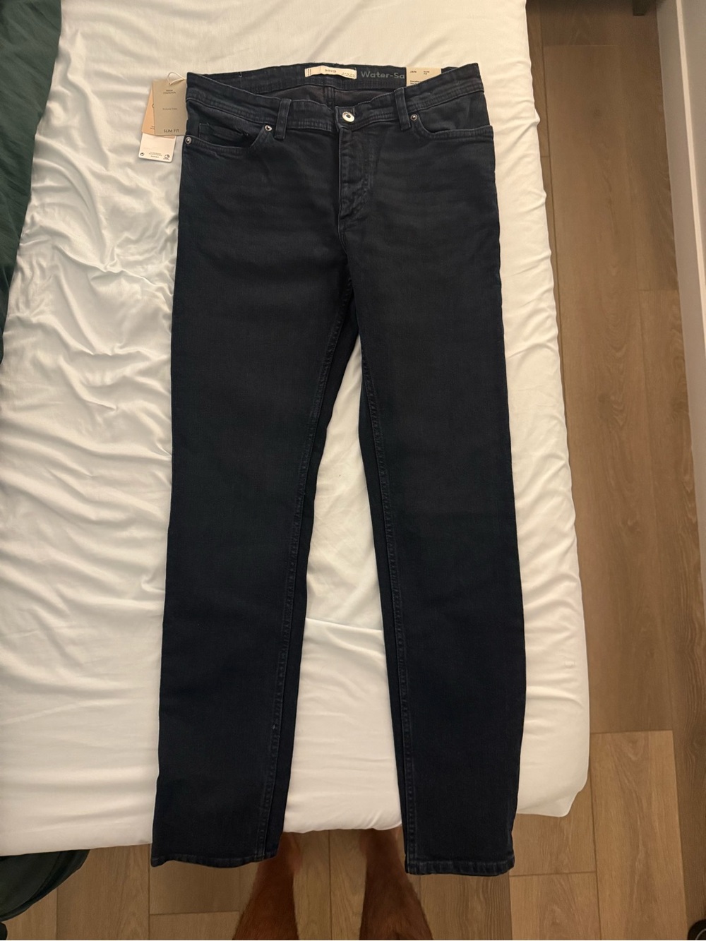 Mango Men’s Slim Straight Jeans in Dark Navy